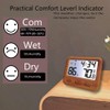 Digital Hygrometer Indoor Thermometer, Temperature Humidity Gauge with Desk Clocks