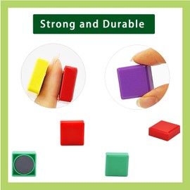 PYJLBX Fridge Magnet, 10 Pack Refrigerator Magnets Fridge Small Strong Magnets Heavy Duty Magnets for Whiteboard, Square Cute Mini Locker Whiteboard Magnets for Kitchen, Office, Classroom (10 Colors