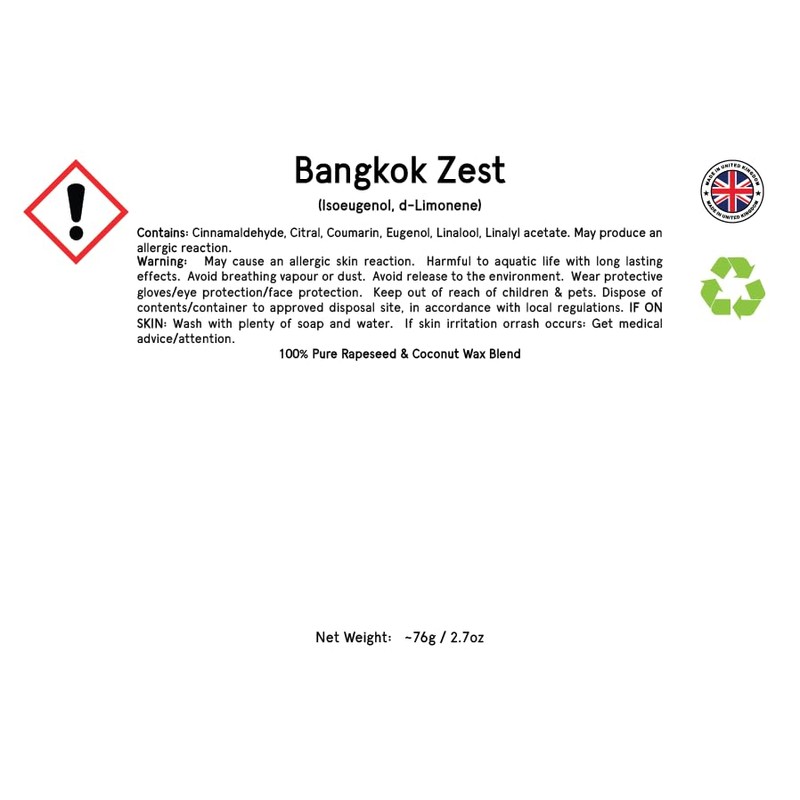 A2Z Fire Just Aromas Bangkok Zest Wax Melts