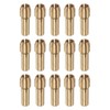 sourcing map 15pcs Brass Collet 3mm Brass Drill Chucks Mini