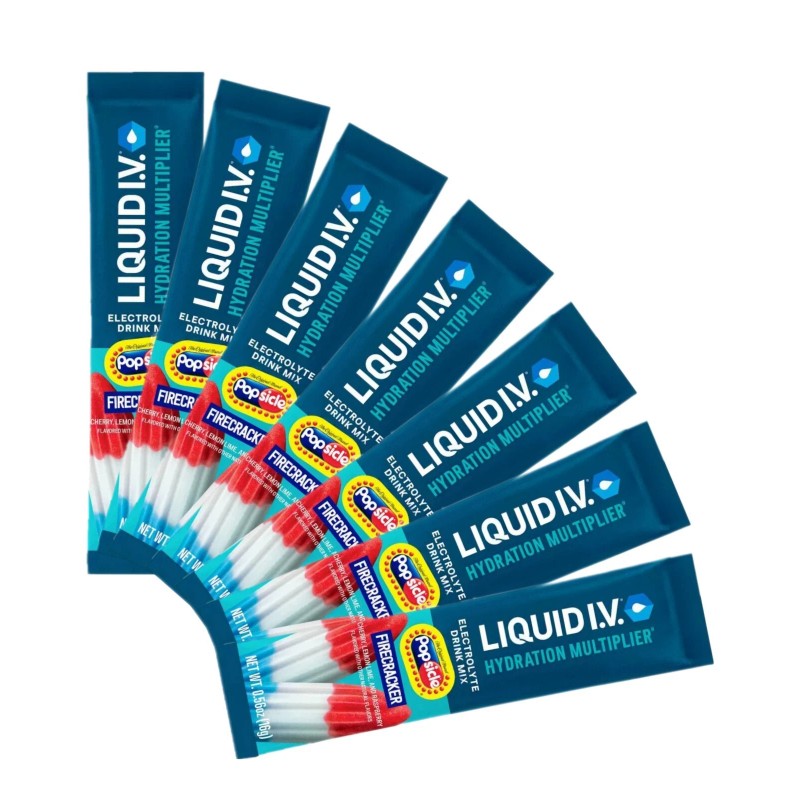 Liquid IV Firecracker Flavor Popsicle On-The-Go Packets - 8 Sticks