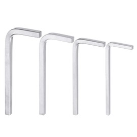 HARFINGTON 4pcs L-Shaped Square Head Wrench 3mm 4mm 5mm 6mm CR-V L-Key 4 Points Metric Bolt Wrenches Repairing Tool for Basic Home Repair DIY Project and General Applications