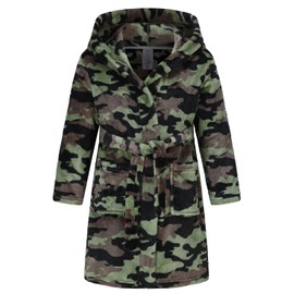 Fraprasty Boys Robe Kids Fleece Robe Hooded Soft Warm Bathrobes Pajamas Sleepwear for Children Toddler Girls Camo 13-14 Years