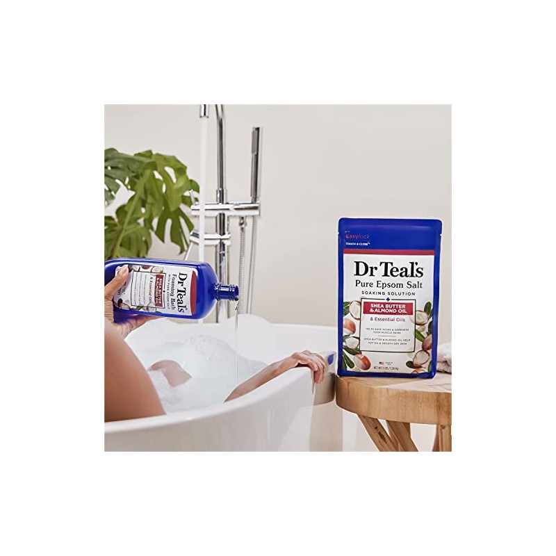 Dr Teal's Baño Espumoso Con Sal Pura de Epsom, Manteca