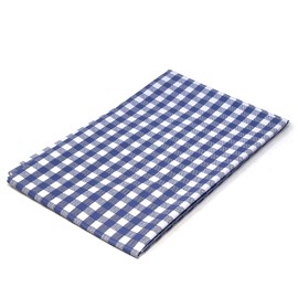 Allgala Waterproof Check Design Printed PVC Vinyl Protective Tablecloth - 54x78 Inch - Blue - TC59106