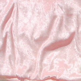 The Fabric Exchange Panne Velvet Crushed Backdrop Velour Stretch Fabric Per Yard 60 Inches Wide (Baby Pink)