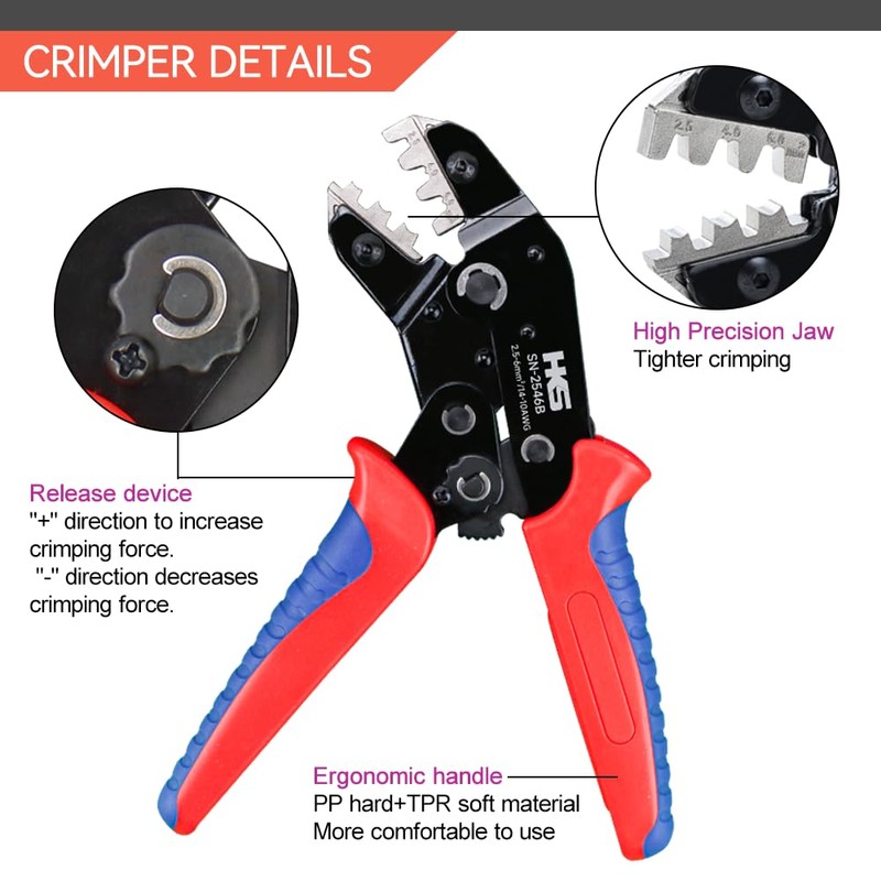 HKS Solar PV Panel Crimping Tool Kit with Crimper Stripper