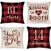Ueerdand Valentines Day Pillow Covers 20x20 inch Set of 4