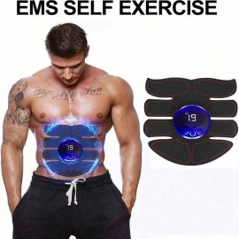 Toolzia EMS Abdominal Muscle Toner, USB Rechargeable