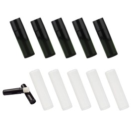 10 x Empty Lipstick Sleeves, Lip Balm Container, Lipstick Lip Balm, Make Your Own Container Lip Gloss, Sleeves Empty Lipstick Sleeves, Lip Care Tubes Balm Lip Tubes (Black and White), white black