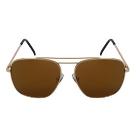 Edge I-Wear Square Aviator Sunglasses Men Metal Square Sunglasses Double Brow Bar 5133-KGM-3(G.kgm)