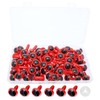 BESTCYC 1Box(50Pcs) 15mm Plastic Safety Eyes Screw-Lock Design Craft Eyes