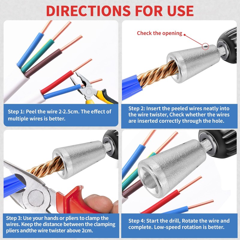 Wire Twister Tool for Drill, Drill Wire Twister Wire Connector