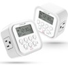 Fosmon 7 Day Digital Timers for Electrical Outlets, Indoor Plug-in