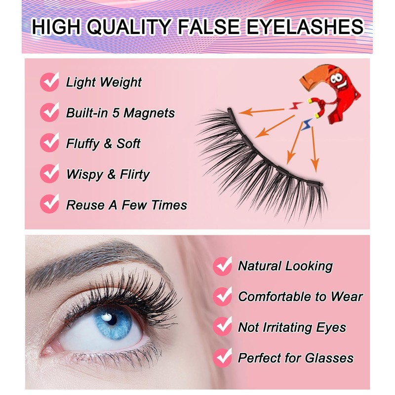 Magnetic Eyelashes, Magnetic Eyelashes Without Eyeliner (3)
