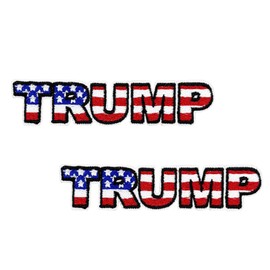 3.5'' Trump 2024 Embroidered Iron on Patches, MAGA Merchandise, 2 Pack