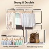 Portable Closet Organizer with Waterproof Cover Storage Shelves Rack Wardrobe