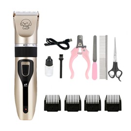 Pet Grooming Clippers Professional Low Noise USB Rechargeable Electric Cat Grooming Kit for Matted Long Hair