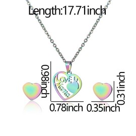 yaozeio Mom Mothers Day Gifts for Women Love Mama Necklaces Earrings Set for Mother Mom Birthday Gifts for Mommy Mama Colourful Necklace Gift for Bonus New Mom Mother in Law Gift from Daughter Son