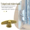 Follde 3/8" Spline Size T-Crank Window Handle Replacement for Pella