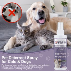 Cat Deterrent Spray Indoor, 120ML Cat Repellent Indoor for Cat and Kitten, No Scratch Spray for Cats, Anti-Scratch Cat Training Spray for Furniture, Curtain, Floor & Plant, Indoor & Outdoor Use