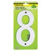 Hy-Ko 6” Classic Reflective Plastic House Number, Modern Raised Numbers