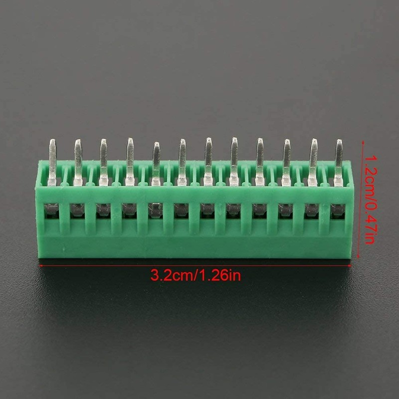 PCB Terminal Block Connector 10pcs/set 2 54mm Pitch Green PCB