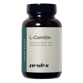 neotes L-Carnitin Kapseln – 1000 mg L-Carnitin Tartrat pro Tagesdosis - Hochdosiert 90 Kapseln für 45 Tage – Vegan & Ohne Zusätze – Für Sport & Energie