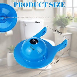 2 Pcs Toilet Flapper 3 Inch High Premium Toilet Flapper Replacement Universal Toilets Tank Water Saving Rubber Flush Valve Flapper Toilet Stopper Flapper Replacement with Stainless Steel Chains