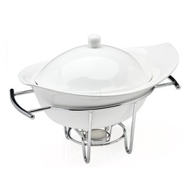 Godinger Natura 1 Quart Warmer for Hot Dishes, Fondue, Beverages and Holiday Dinner