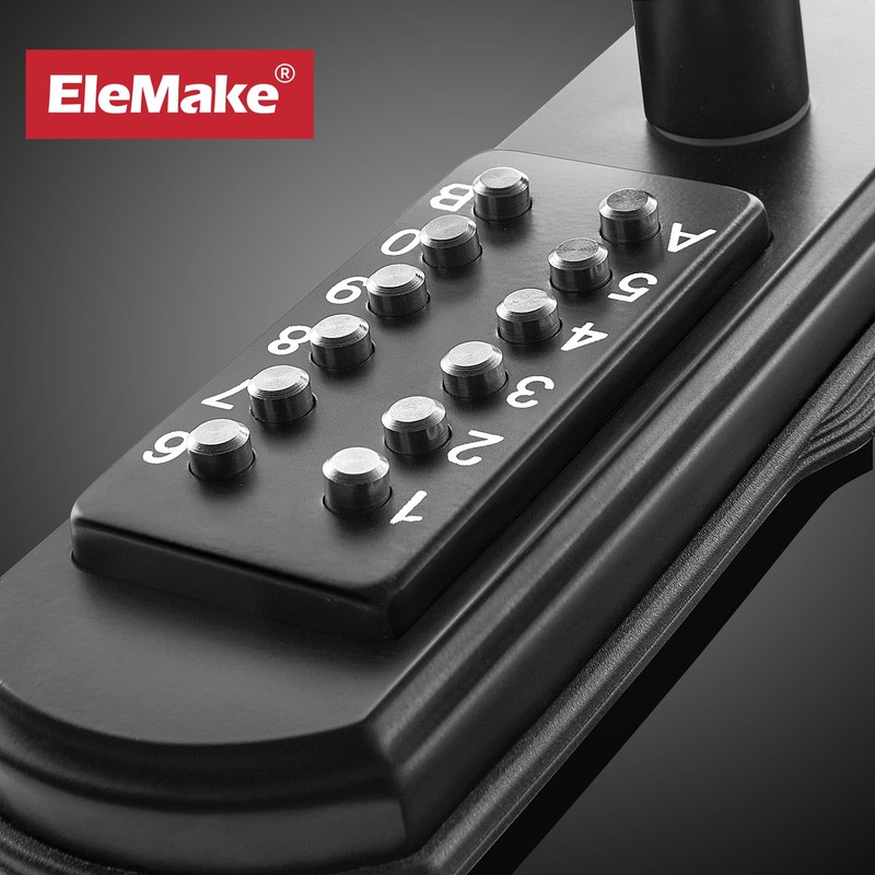 Elemake Mechanical Door Lock with Handle, Left Handed Keyless Entry