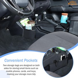 Aunginsy Center Console Gear Shift Box Protective Cover Compatible with Toyota Tacoma 2016-2023 Car Central Control Gear Shifter Cup Holder Panel Protector Mat with Storage Bags Interior Accessories