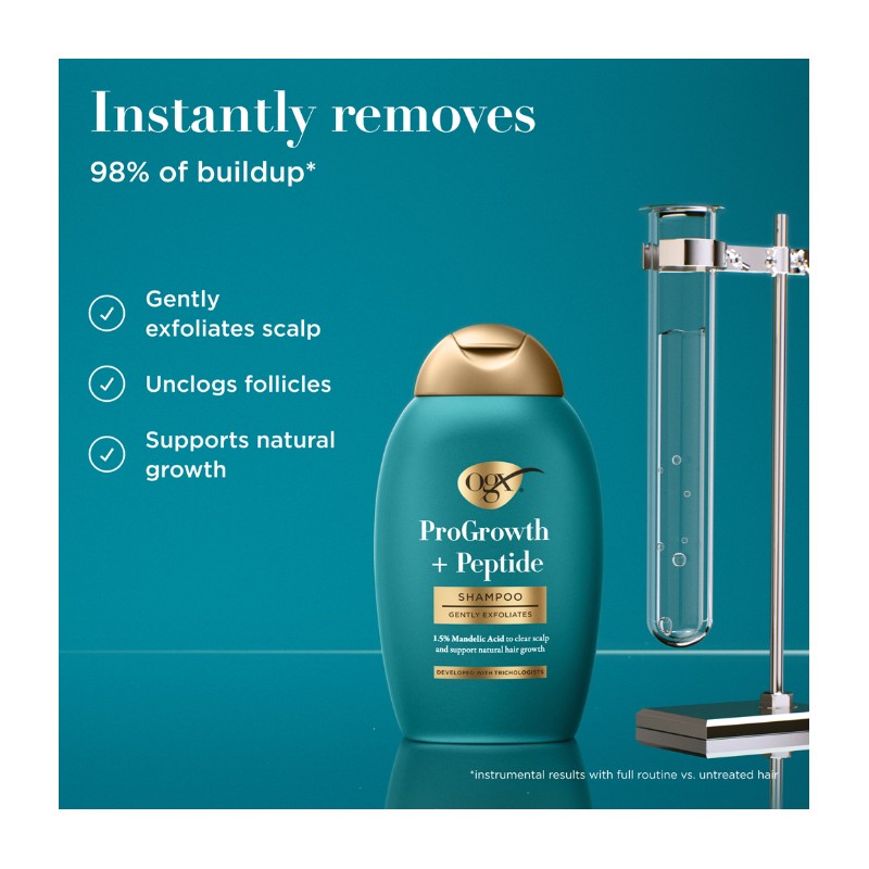 OGX ProGrowth + Peptide Shampoo 385mL