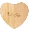 'Rose Love Text' Wooden Heart Shaped Chopping/Cutting Board (WB00085098)