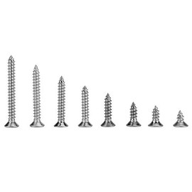 200 Unids M4 Tornillos Autorroscantes Cruzados de Acero Inoxidable Conjunto de Cabeza Plana para Máquina Sujeción de Carpintería