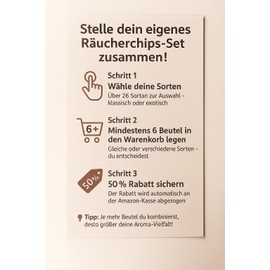 Räucherchips Mix & Set – individuell kombinierbar mit 26 Sorten – BBQ & Smoker Holzchips selbst wählen (Mandel)