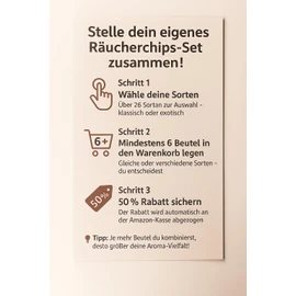 Räucherchips Mix & Set – individuell kombinierbar mit 26 Sorten – BBQ & Smoker Holzchips selbst wählen (Mandel)