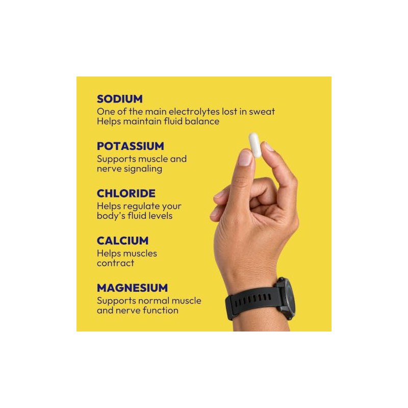 SaltStick - Cápsulas de Electrolitos para Hidratación y Recuperación, Sin