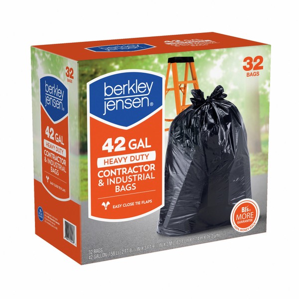 Berkley Jensen 3mil Heavy Duty Contractor & Industrial Use Bags, 42-gal. Capacity, 32 ct. (pack of 2)