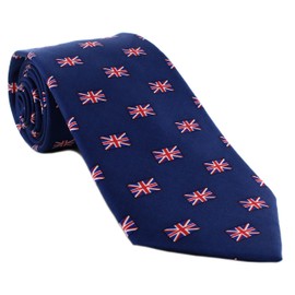 Michelsons of London Small Union Jack Pattern Silk Tie