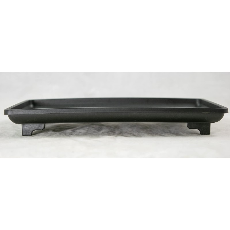 2 Rectangular Black Plastic Humidity/Drip Tray for Bonsai Tree and