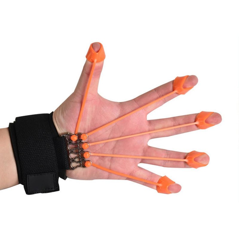 Finger and Hand Extensor Trainer Exerciser with Resistance Band Stretcher