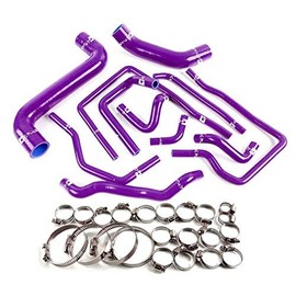 G-PLUS Silicone Radiator Coolant Hose Kit Clamps Compatible with Subaru Impreza WRX/STi GDA/GDB EJ207 2002-2007,PurPle