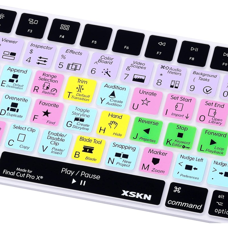 XSKN Final Cut Pro Shortcut FCP Hotkey Function Keyboard Cover
