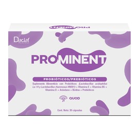 PROMINENT QUOD Probióticos para Mujer 5 BILLONES UFC Vitamina D Arándano Biotina 30 Caps.