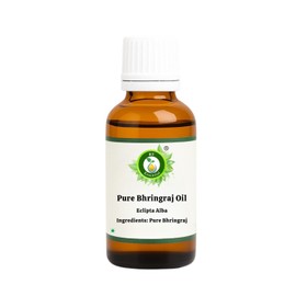 R V Essential Pure Bhringraj Oil 5 ml (0.169 oz) - Eclipta Alba (100% Pure and Natural Rare Herb Series) Pure Bhringraj Oil