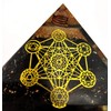 NewAgeHealings Shungite Crystal Orgonite Pyramids with 7 Chakra Metatron Cube