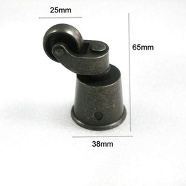 2 x Polished Antique Solid Brass Castors Heavy Duty Universal Furniture for Furniture, Suits, Beds Armchairs, Brown