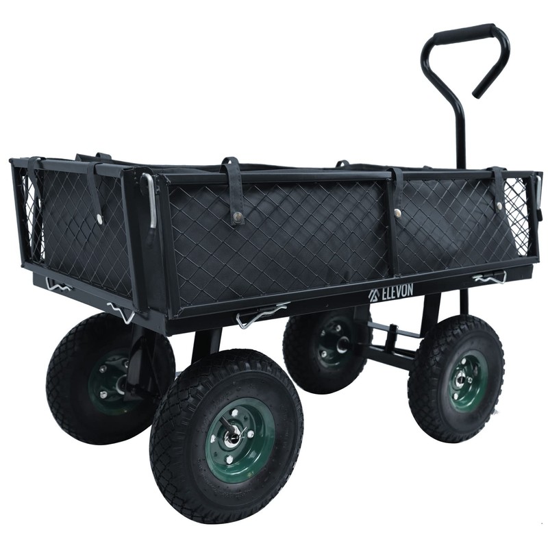 Elevon Heavy Duty Garden Cart, 400 Lb Weight Capacity, Liner