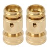 2PCS Water Hose Quick Connector Brass 3/4 Inch Male and